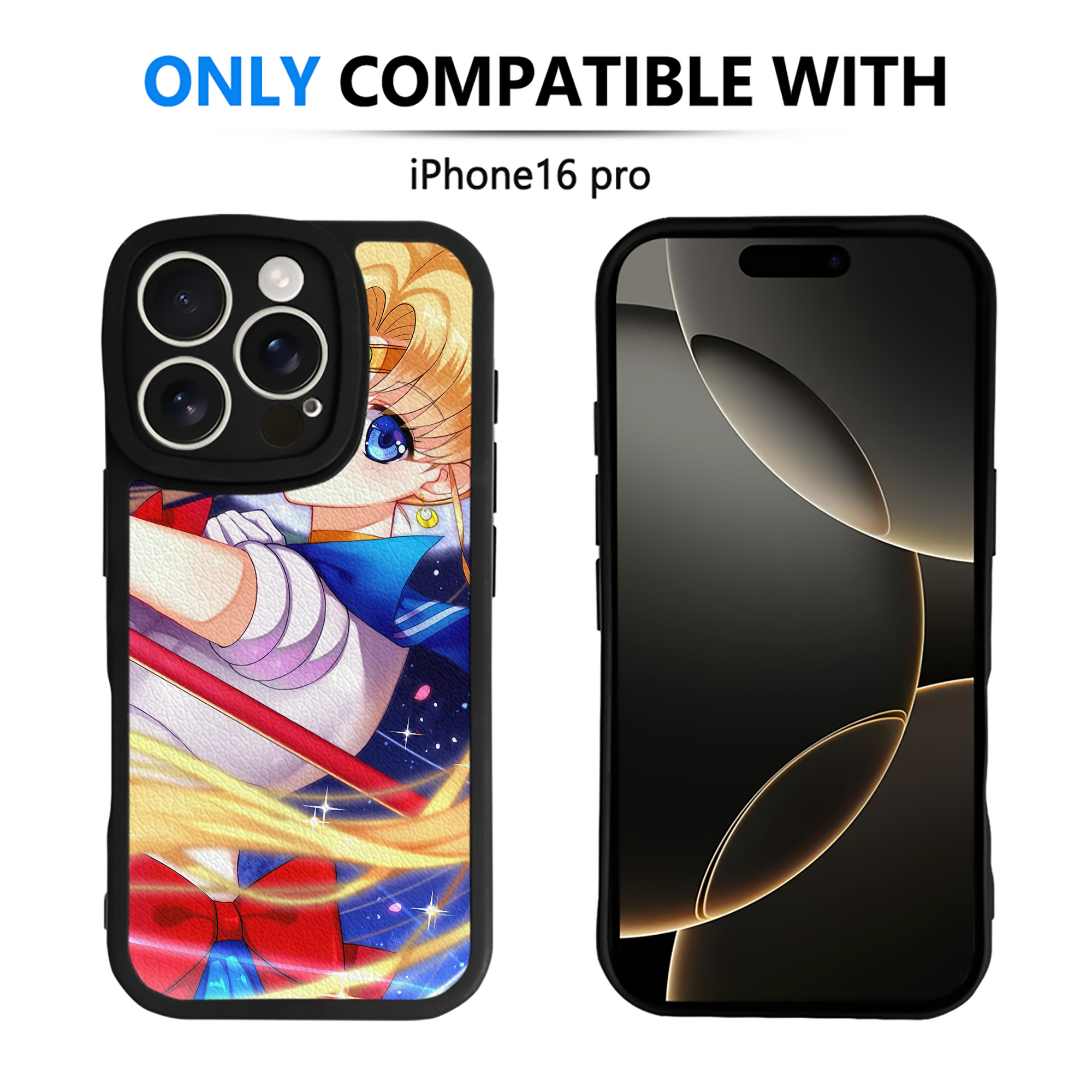 （画像用） 美少女戦士セーラームーン Sailor Moon 【iPhone 16シリーズ対応】シリコンスマホケース（レザー調） 材質：シリコン